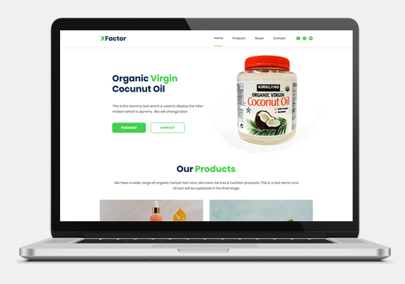 Ecommerce Website development for Organic Products